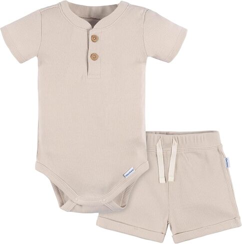 Gerber Unisex Baby Bodysuit and Short Set2-Piece Short Set in Kuwait