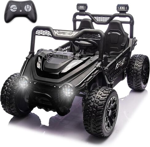 NewQida XXL 24V Ride On Toys for Big Kids UTV ، سيارة ركوب على مقاعد مع التحكم عن بعد ، تعليق صدمة 4WD 4-WHEELER ، حتى 5 ميل في الساعة ، إطارات مطاطية EVA ، بلوتوث ، موسيقى ، مقعد واسع ، وردي in Saudi Arabia