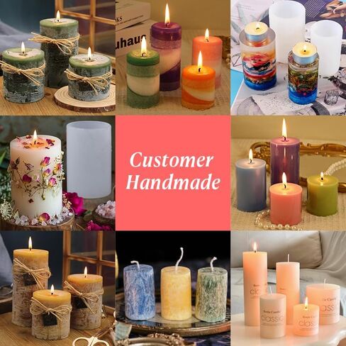 5Pcs Pillar Candle Wax Silicone Candles Mold for Candle Making Molds Silicone Shapes Soy Wax Moldes De Silicona para Hacer Velas Artesanales De Silicona in Kuwait