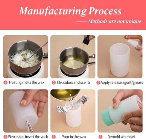 5Pcs Pillar Candle Wax Silicone Candles Mold for Candle Making Molds Silicone Shapes Soy Wax Moldes De Silicona para Hacer Velas Artesanales De Silicona in Kuwait