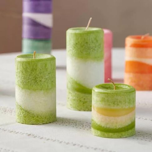 5Pcs Pillar Candle Wax Silicone Candles Mold for Candle Making Molds Silicone Shapes Soy Wax Moldes De Silicona para Hacer Velas Artesanales De Silicona in Kuwait