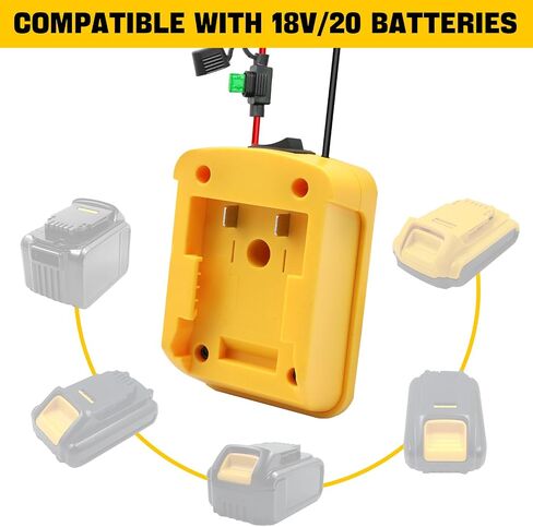 Battery Adapter Compatible with Dewalt 20V Battery Comes with 12 AWG Wire. Power Converter Kit for Power DIY Rc Car Toys Wheels and Ride On Truck in Kuwait