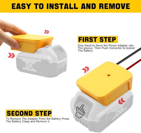 Battery Adapter Compatible with Dewalt 20V Battery Comes with 12 AWG Wire. Power Converter Kit for Power DIY Rc Car Toys Wheels and Ride On Truck in Kuwait