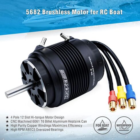 Surpass Hobby 56102 910KV Brushless Motor Shaft 8mm with Water Cooling Jacket for RC Boat (910kv) in Saudi Arabia