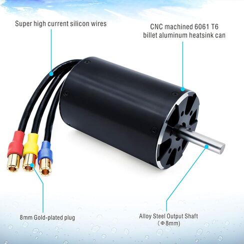 Surpass Hobby 56102 910KV Brushless Motor Shaft 8mm with Water Cooling Jacket for RC Boat (910kv) in Saudi Arabia