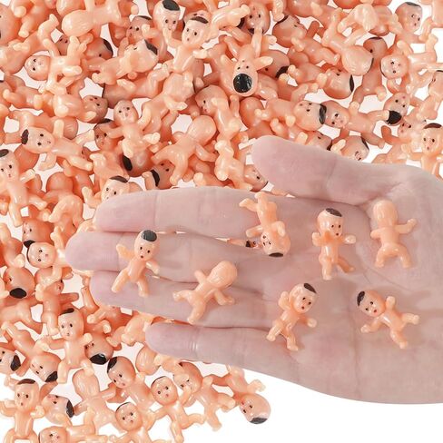 120 PCS Plastic Babies for Games, 1 Inch Mini Babies Bulk for Baby Shower Game, Tiny Baby Figurines for My Water Broke Ice Cube Game, King Cake Babies for Party Decorations in Saudi Arabia