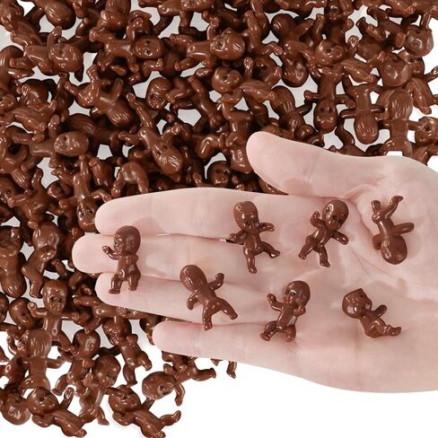120 PCS Plastic Babies for Games, 1 Inch Mini Babies Bulk for Baby Shower Game, Tiny Baby Figurines for My Water Broke Ice Cube Game, King Cake Babies for Party Decorations in Saudi Arabia