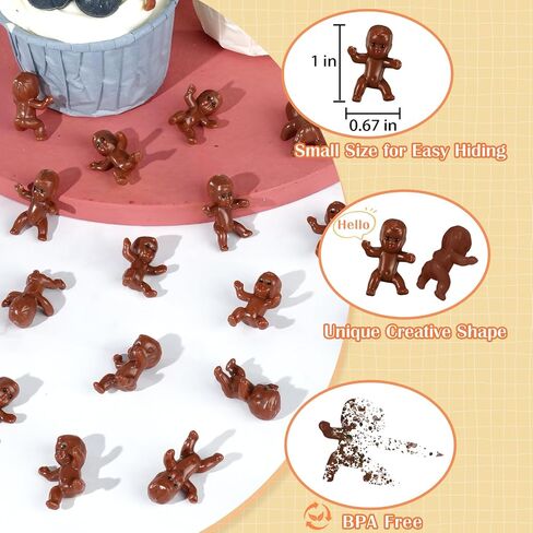 120 PCS Plastic Babies for Games, 1 Inch Mini Babies Bulk for Baby Shower Game, Tiny Baby Figurines for My Water Broke Ice Cube Game, King Cake Babies for Party Decorations in Saudi Arabia