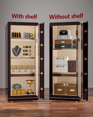 TIGERKING Extra Large Premium Home Safe – 17.7 Cuft Biometric Security Safes with Touchscreen Keypad and Backup Keys, Security Safe Box for Home Office Business, Dark Red in Saudi Arabia