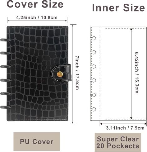 Innovative Envelopes Money Saving Binder DIY Discbound Money Book with 20 Dollar Bill Sleeves Currency Album(black Cover with 20 Pockets Sleeves) in Saudi Arabia