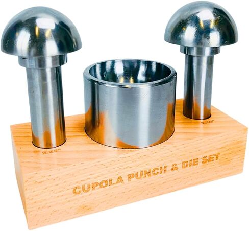 BENCH WIZARD 14 Piece Jewelers Doming Block Dapping Punch Set | Heavy Duty Stainless Steel Construction | Great for Jewelry Making & Metalworking in Kuwait