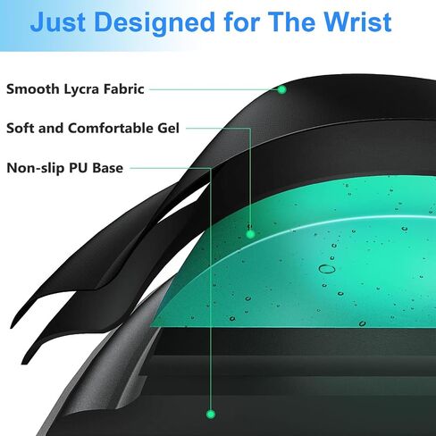 Ergonomic Mouse Pad with Gel Wrist Support, Comfortable Wrist Rest Mousepad with Non-Slip PU Base for Pain Relief, Desk, Home & Office(Pink Serenity) in Saudi Arabia