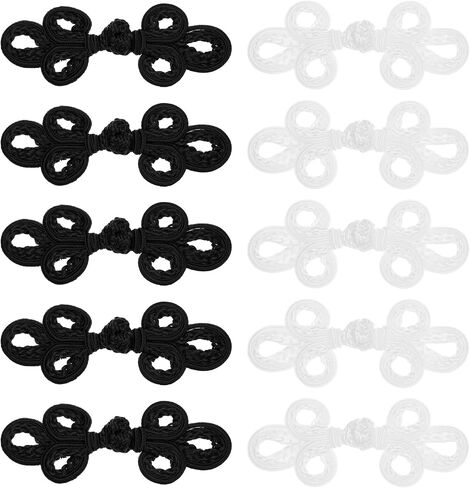 MECCANIXITY 10 Pcs Chinese Knots Frog Buttons Closure Dark Red/Ivory Sewing Buttons Fasteners for DIY Sewing Coats Cloak Sweater Bridal Costume Outfit in Saudi Arabia