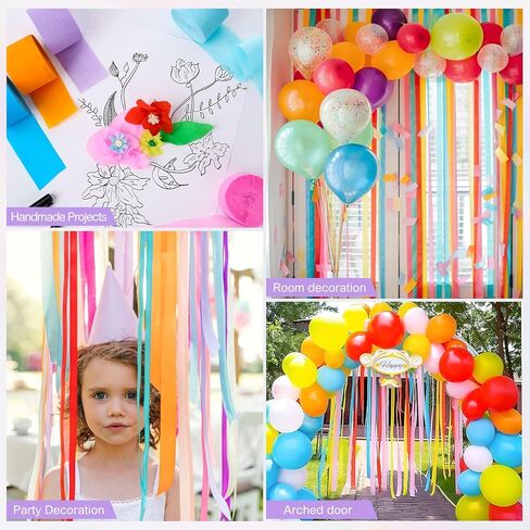 12 Rolls Independence Day Crepe Paper Paperers ، Red White and Blue Party Decorations ، Crepe Paper Roll ليوم التذكاري الرابع من يوليو ، حفلة عيد ميلاد ، مركبة DIY ، تخرج ديكورات مختلفة in Saudi Arabia
