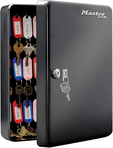 Marlies Dekkers Master Lock KB-25ML Key Cabinet (مثبت على الحائط مع 25 خطافًا مفتاحًا) ، صغير in Kuwait