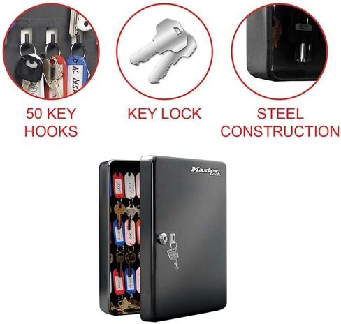 Marlies Dekkers Master Lock KB-25ML Key Cabinet (مثبت على الحائط مع 25 خطافًا مفتاحًا) ، صغير in Kuwait