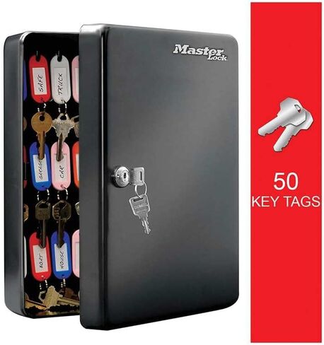 Marlies Dekkers Master Lock KB-25ML Key Cabinet (مثبت على الحائط مع 25 خطافًا مفتاحًا) ، صغير in Kuwait