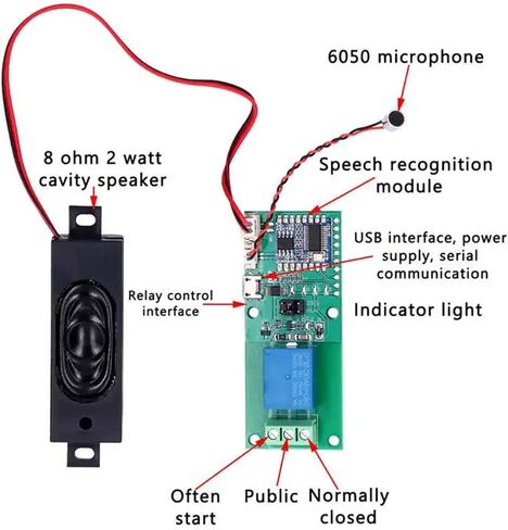 وحدة التعرف على Avimya HLK - V20 وحدة التعرف الذكي رقاقة مخصصة التحكم في كلمة الاستيقاظ in Kuwait