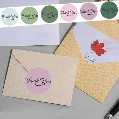 1000pcs 1.5 بوصة شكرا لك ملصقات بوهو شكرا لك ملصقات لعلامات لاصقة الأعمال الصغيرة للهدايا وأختام متينة متينة ، مقاومة للماء (بوهو أ) in Kuwait