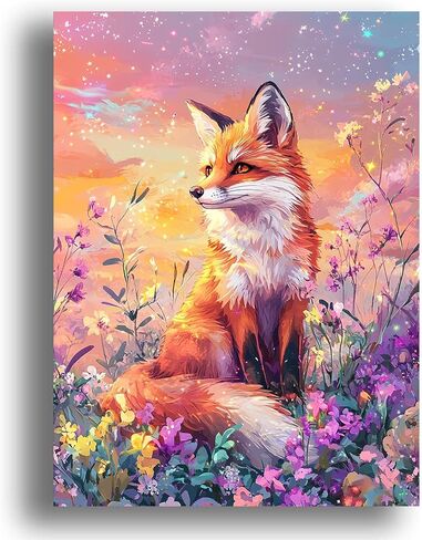 Zariocy Paint by Numbers Kits for Adults - Elephant DIY Oil Paintings Canvas Acrylic Paint Set - Sunset Landscape Paint by Numbers Kit for Beginners and Ideal for Home Decor 16x20 inch in Saudi Arabia