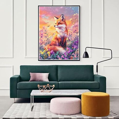 Zariocy Paint by Numbers Kits for Adults - Elephant DIY Oil Paintings Canvas Acrylic Paint Set - Sunset Landscape Paint by Numbers Kit for Beginners and Ideal for Home Decor 16x20 inch in Saudi Arabia