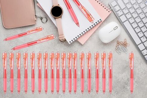 Aozora Black Gel Poins Point Smooth Writing Pen 40 Pack Pack القابلة للسحب قلم حبر هلام أسود مع قبضة ناعمة 0.5 ملم لوازم المكاتب الجافة السريعة (20 الأقلام مع 20 عبوات) in Kuwait