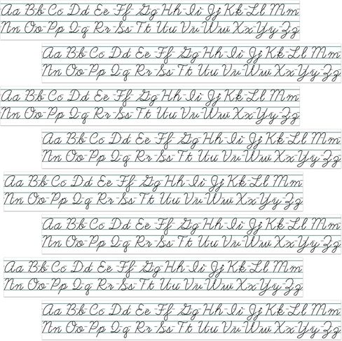 24 Pcs Cursive Letters Desk Strips Alphabet Letters Desk Strips Art Removable Stickers 26 Letter Cursive Writing Desk Strip for School Classroom Office Students Children, 1.0 x 7.7 Inch in Saudi Arabia