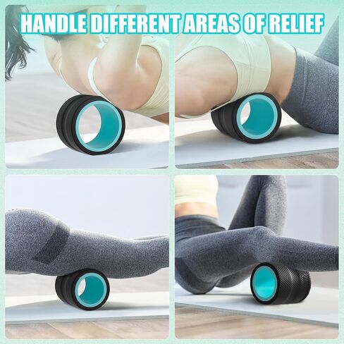 Back Wheel - Yoga Wheel for Back Pain Reliefn & Stretching, Back Roller for Deep Tissue Massage, Back Roller Wheel for Physical Therapy & Exercise- 3 Piece in Saudi Arabia