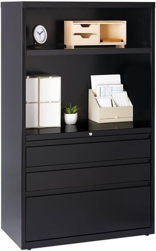 Hirsh 36-in Wide HL8000 Series Box/Box/File Lateral Combo File Cabinet Black in Saudi Arabia