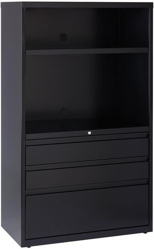 Hirsh 36-in Wide HL8000 Series Box/Box/File Lateral Combo File Cabinet Black in Saudi Arabia