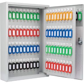 Steel 120 Key Cabinet Storage Safe Lock Box Wall Mount Cabinet