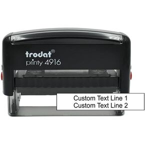 Custom Line Stamps | Custom Text Office Stamp | Short or Long | 20 Font Choices | Multiple Color Options | Up to 8 Lines of Text | Perfect for Personal or Professional Use (2-Line, Short)