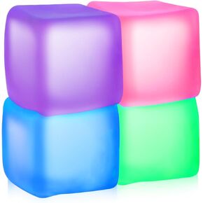 Fidget Toy Stress Cube 4 Pack, Cube Squishies Anxiety Stress Relief with Thick Substance,Fidgets for Classroom,Stress Balls for Adults Kids Children Teens