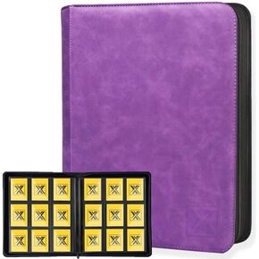 Binder Card Card Card ، Side Loading 9 Pocket Cards Holder Album ما يصل إلى 540 بطاقة ، مجلد تنظيم بطاقة Ringless Card لبطاقات الألعاب الرياضية (رمادي)