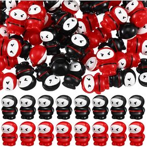 50pcs Mini Resin Ninja Figurines Ninja Party Favors Warriors Birthday Party Decorations Goodie Bag Fillers for Garden Micro Landscape Doll House Potted Ornament DIY Craft