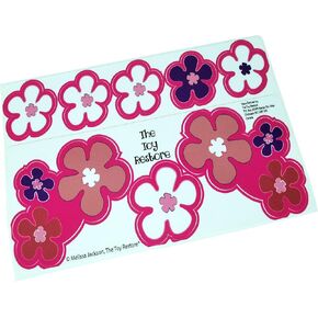 Pink Flowers Set Replacement Stickers fits Step2 Little Tikes Kids Cars Trucks Ride-on