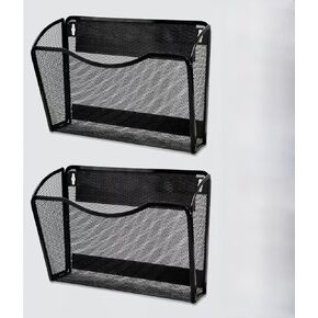 2-Pack Magnetic File Holder-File Folder Organizer, No Drilling Paper Document Holder, Large Capacity Office Hanging Magazine Rack for Refrigerator, File Cabinets, Whiteboard, Office