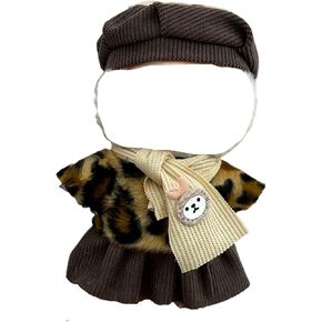 17cm Cute Dolls Clothes (NO Doll) Outfit Clothes Set for Doll, Stylish Adorable Dolls Clothes Accessories (Brown)