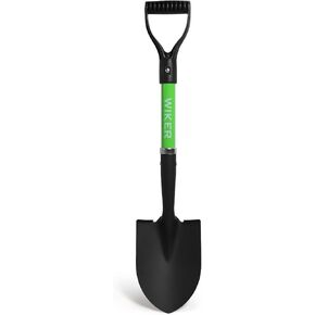 WIKER Kids Shovel,Small Shovels for Digging,Beach Shovels for Kids Heavy Duty,28 Inches,Short Shovel,Metal+Fiberglass,Blue