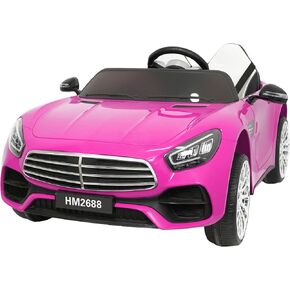 12V Ride On Car for Kids, Electric Car with Remote Control, Music Player for 3-8 Year Old, White