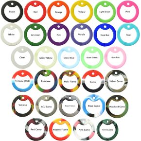 ARMYU Military Dog Tag Silencers, Silicone/Rubber Army Dogtag Silencer - 10 Pack (Choose Your Colors!)