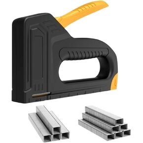Oil-Free Pneumatic Staple Gun Light Duty Staple Gun Use for Wood Manual Upholstery Staple Guns with 1200 Staples Light Duty Home Use Manual Staplers