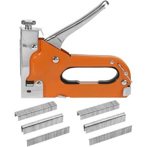 Oil-Free Pneumatic Staple Gun 3 in 1 Manual Nail Stapler Gun with 600pcs Nails for Furniture Upholstery Furniture Staple Gun Household Hand Tool
