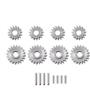 RC Spare Part Compatible with FMS for FCX24 1/24 RC Crawler Car Upgrade Parts Accessories 8Pcs Overdrive Steel Portal Axle Gear Set 20T 15T