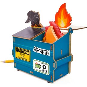 Dumpster Fire Desk Organizer, DIY Pencil Holder with Raccoon & Flame Decor, Bonus Fire-Shaped Sticky Notes & Stickers, Dumpster Fire Holder, Funny Desk Accessory, Gag Gift for Coworkers in Saudi Arabia