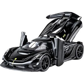 Toy Cars Model Jesko Black Alloy Collectibles Die-cast Vehicles with Sound and Light