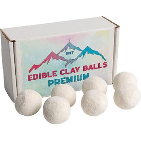 HITT Premium Edible Clay Balls – Coconut White Clay for Eating Zero Additives ASMR Food for Pica Cravings, Handpicked Edible Dirt 200gr