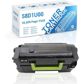 58D1U00 Toner Cartridge, Black, Ultra High Capacity 55,000 Page Yield, Works with Printer Models Lexmark MS725 MS823 MS825 MX822 MX826