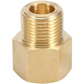 CO2 Adapter Brass Cylinder W21.8 CGA320 Adapter Converter for Aquarium Fish Easy Installation(CGA320 convert to W21.8)
