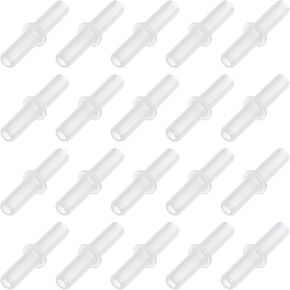 uxcell 20Pcs Aquarium Air Valve Connector, Plastic Inline Tubing Non-Return Valves for 4mm ID Airline Tubing Fish Tank Pond Air Line, White